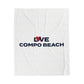 Love Compo Beach Velveteen Plush Blanket