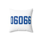 06066 Vernon Connecticut Zip Code Spun Polyester Square Pillow
