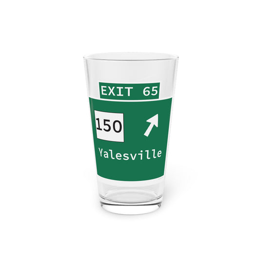 Vintage WCP Exit 65 Sign Pint Glass, 16oz