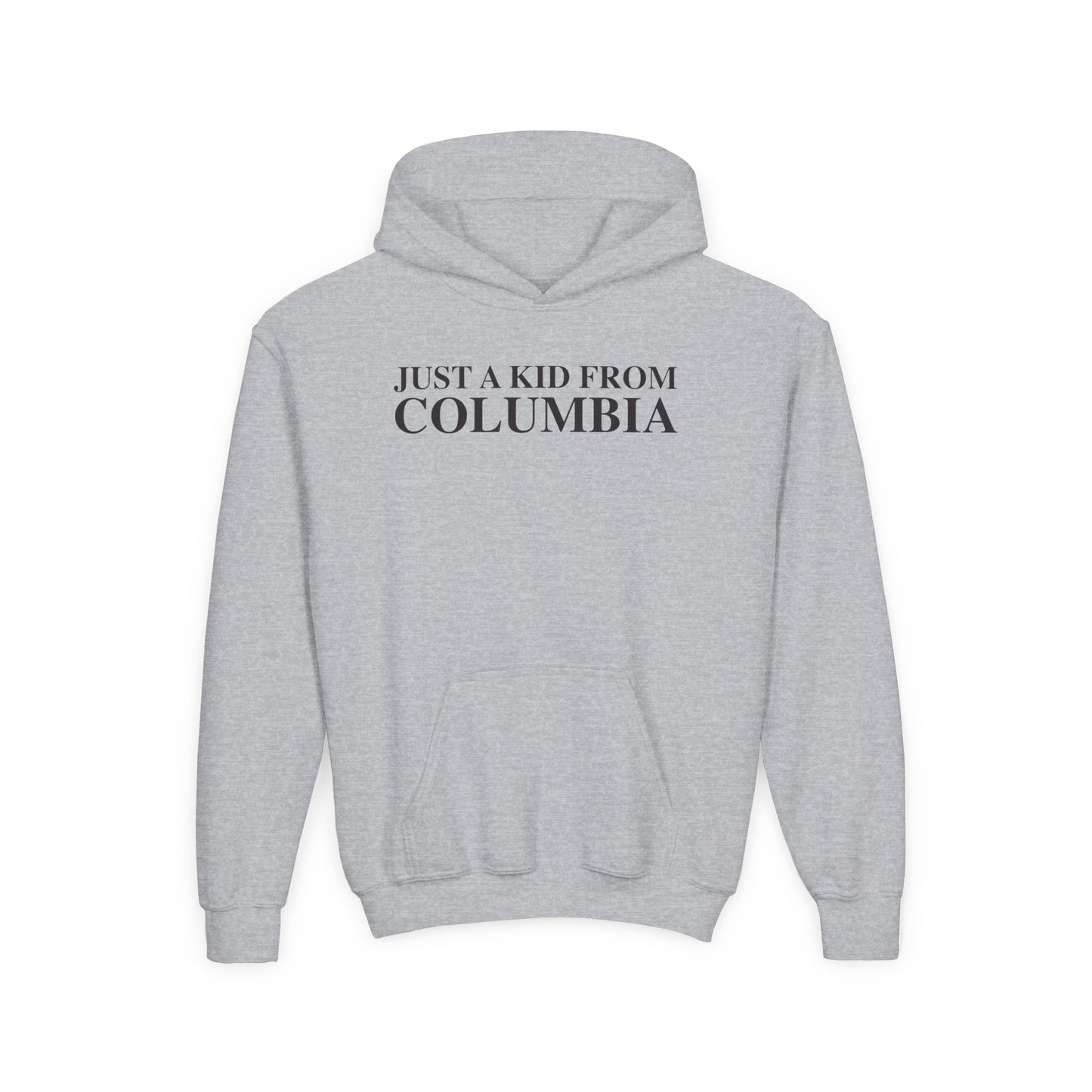 Just a kid from Columbia Youth Heavy Blend Hooded Sweatshirt