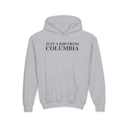 Just a kid from Columbia Youth Heavy Blend Hooded Sweatshirt