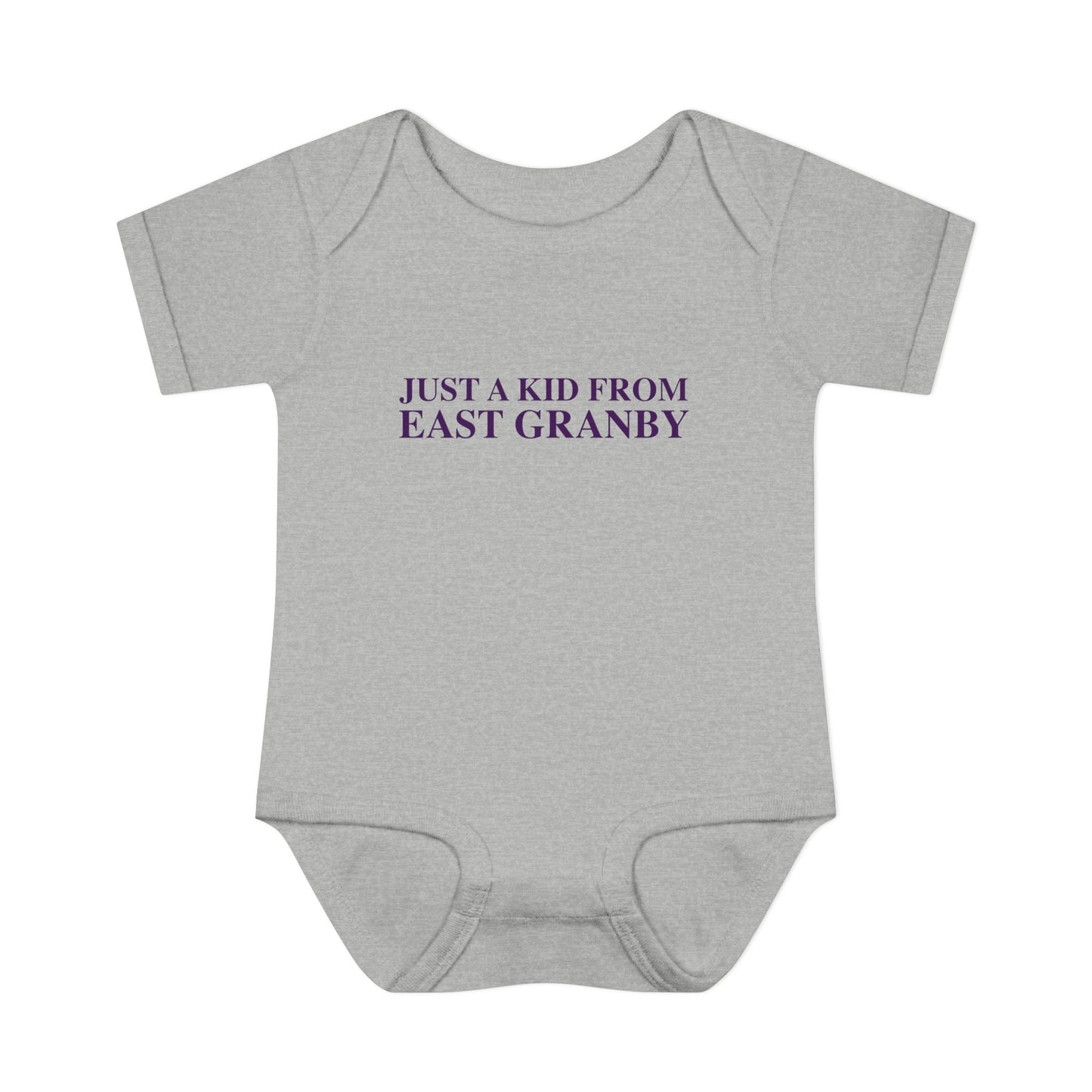 Just a kid from East Granby Infant Baby Rib Bodysuit