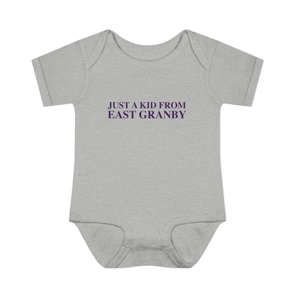 Just a kid from East Granby Infant Baby Rib Bodysuit