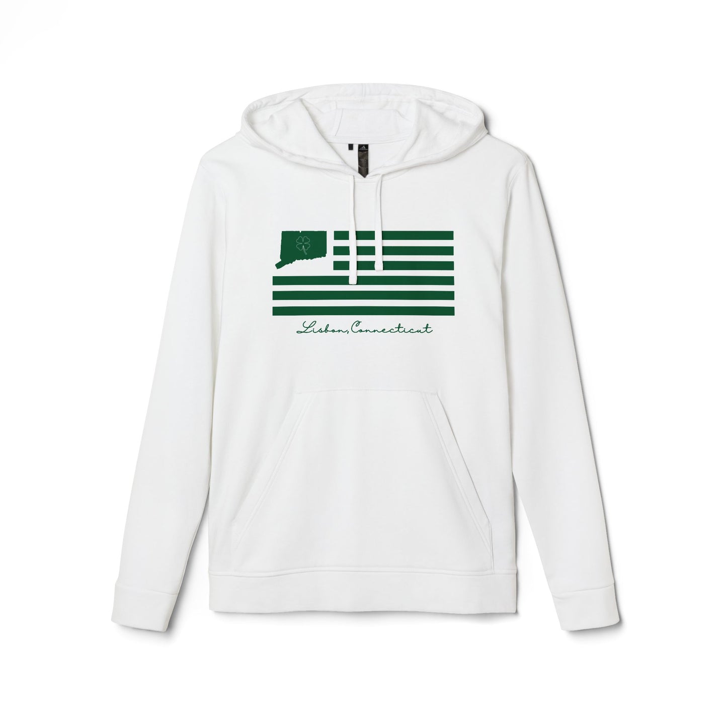 Lisbon Connecticut St. Patrick’s Day Flag adidas Unisex Fleece Hoodie