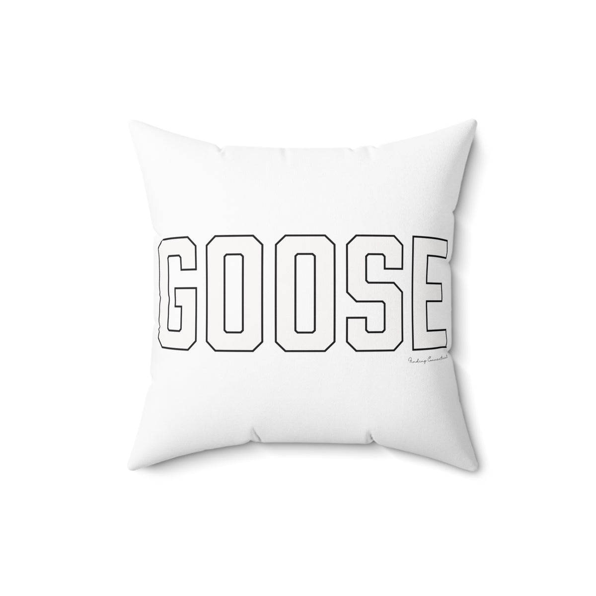 Goose Zip Code White & Black Spun Polyester Square Pillow