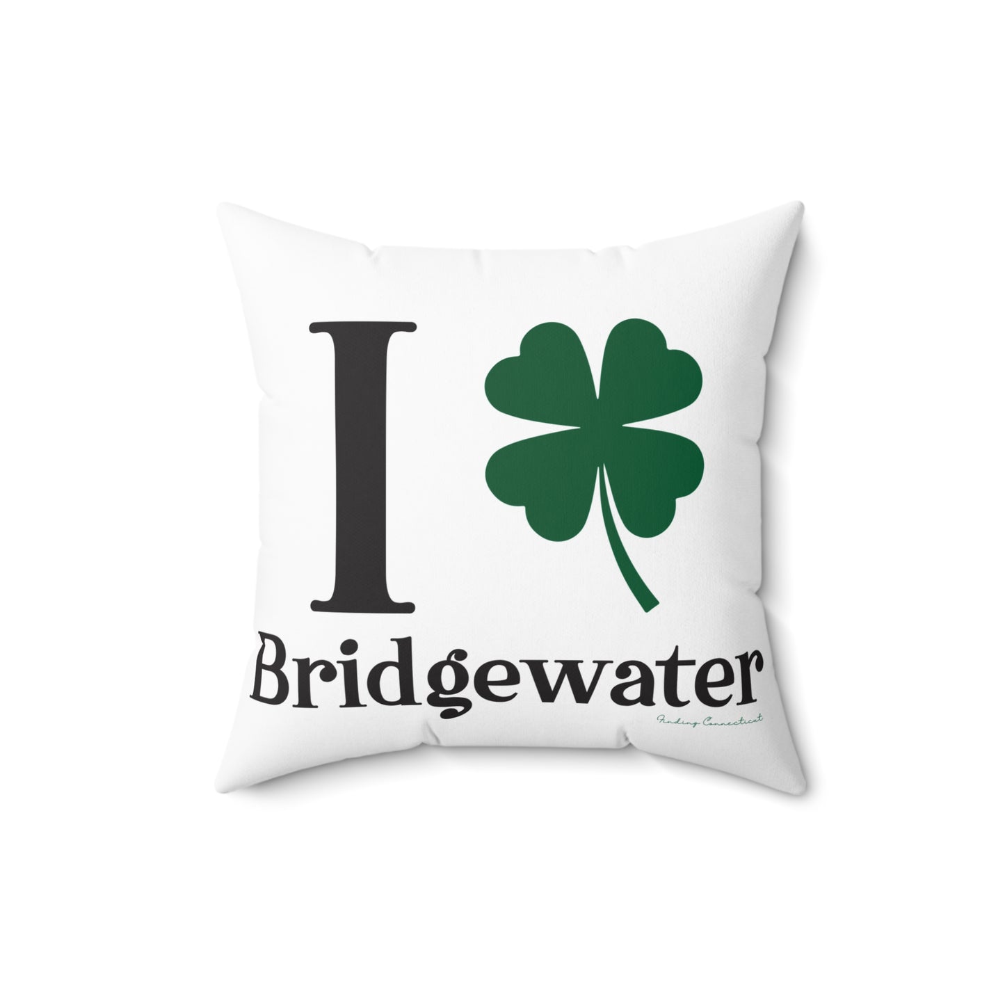 I Clover Bridgewater Spun Polyester Square Pillow