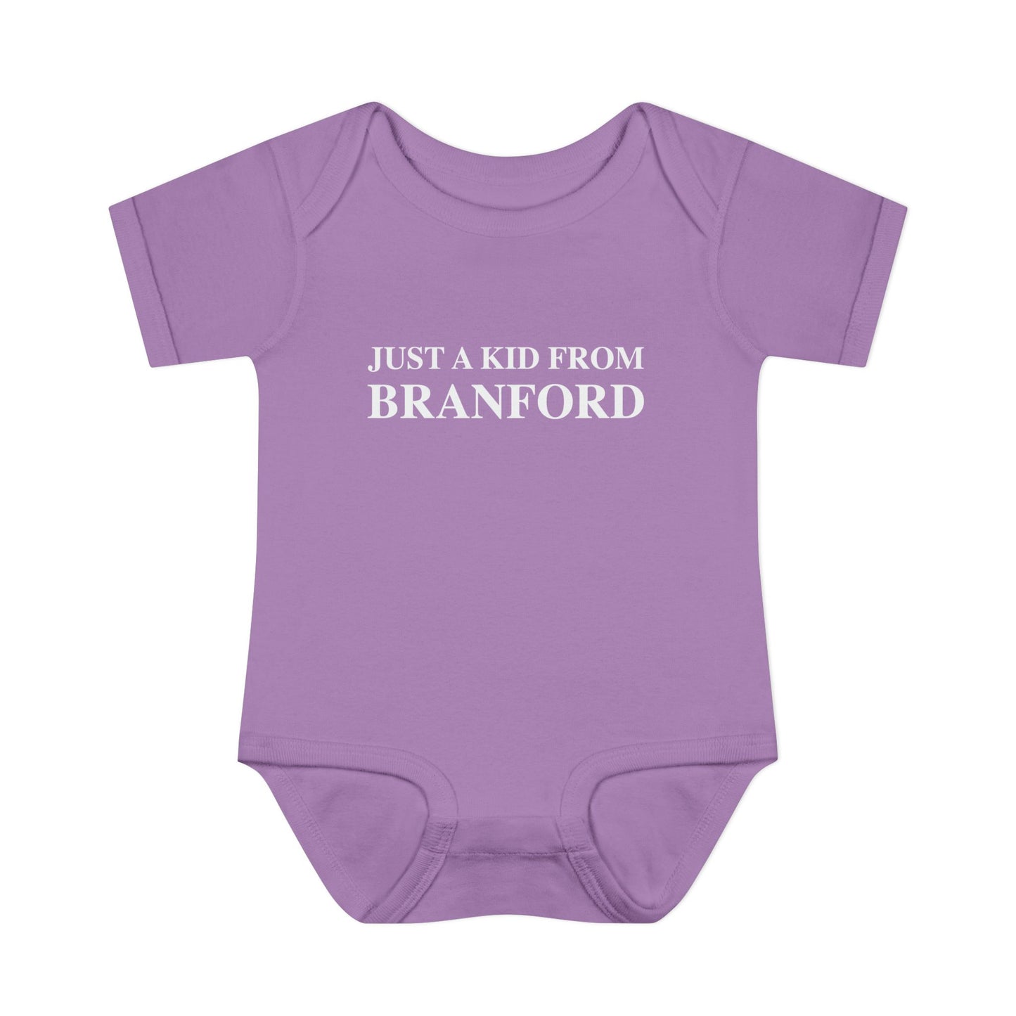 Just a kid from Branford Infant Baby Rib Bodysuit