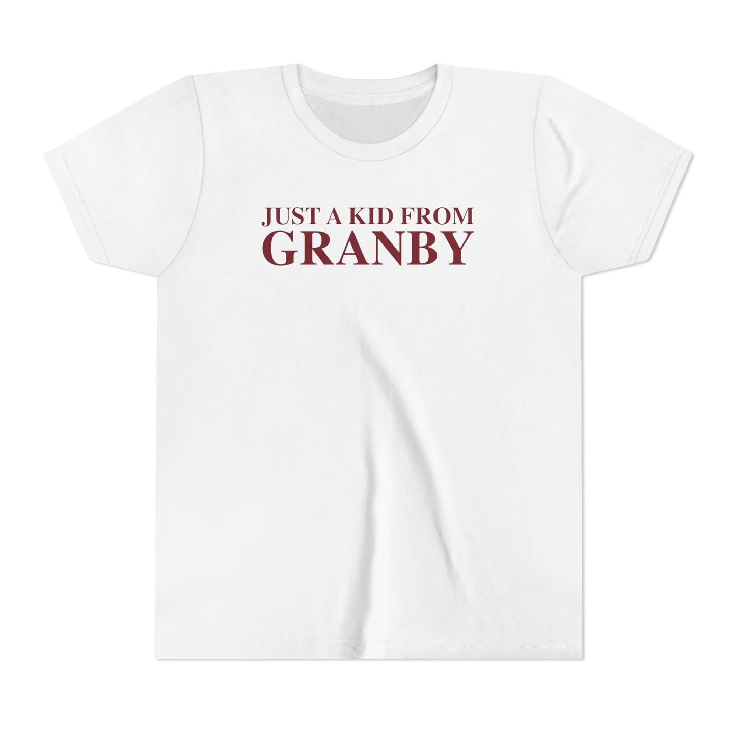 Just a kid from Granby Youth Short Sleeve T-Shirt