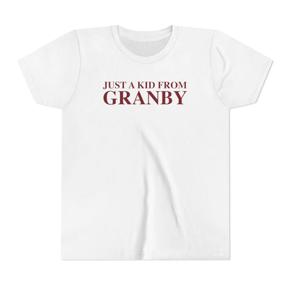 Just a kid from Granby Youth Short Sleeve T-Shirt