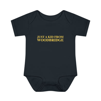 Just a kid from Woodbridge Infant Baby Rib Bodysuit