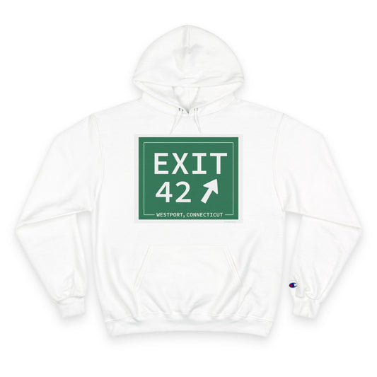 Vintage Exit 42 Merritt Parkway Sign Champion Hoodie