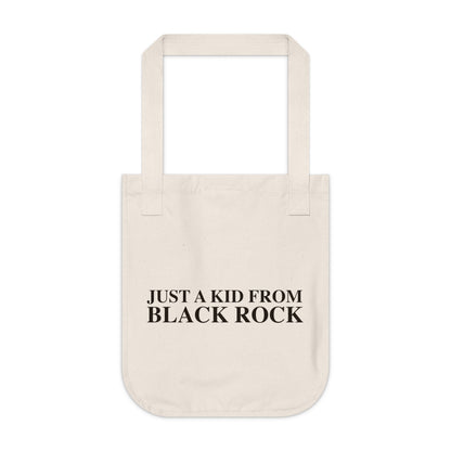 Just a kid from Black Rock Organic Canvas Tote Bag