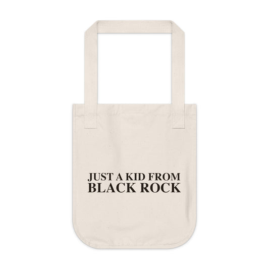Just a kid from Black Rock Organic Canvas Tote Bag