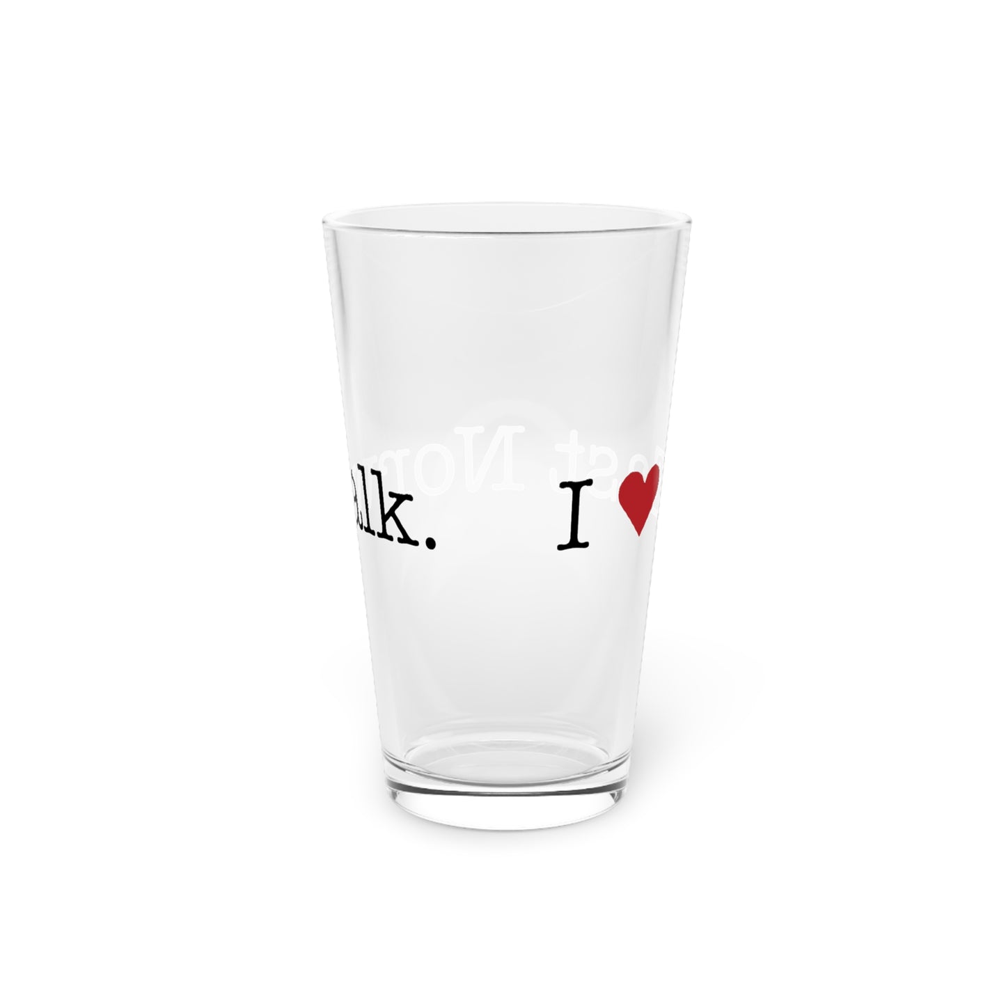 I Heart East Norwalk. Pint Glass, 16oz