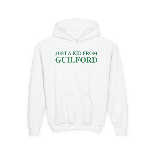 Just a kid from Guilford Youth Heavy Blend Hooded Sweatshirt