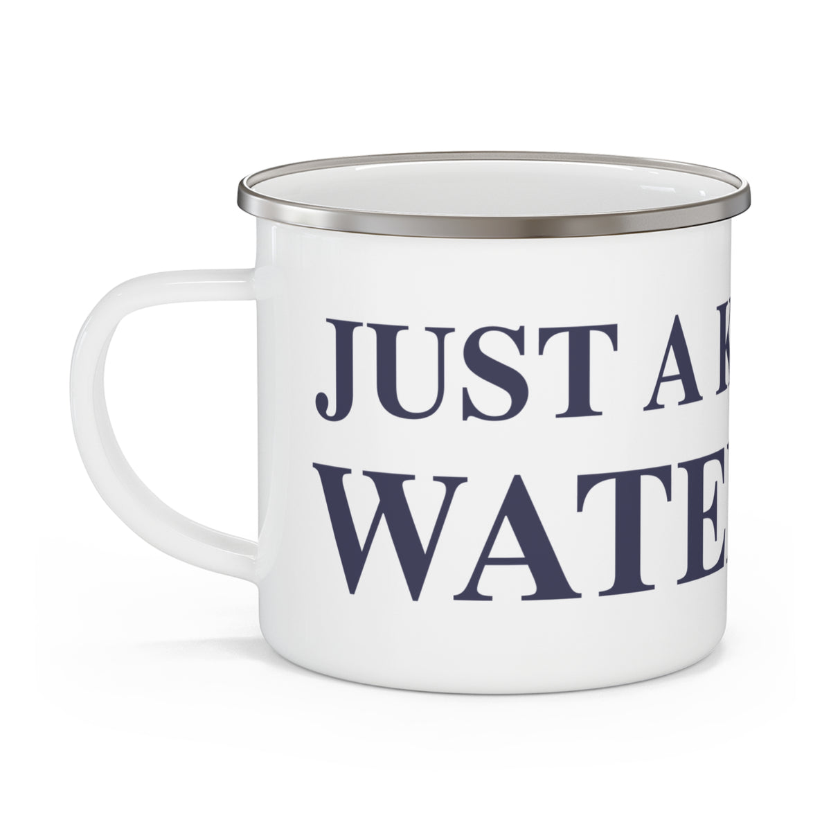 Just a kid from Waterbury Enamel Camping Mug