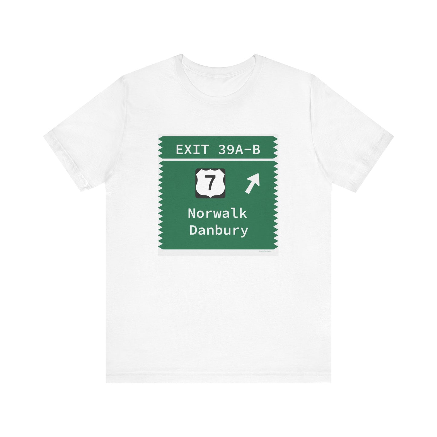 Vintage Merritt Parkway Exit 39 A-B Sign Unisex Jersey Short Sleeve T-Shirt