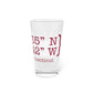 Greenwich Coordinates Pint Glass, 16oz