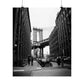 Manhattan Bridge Black and White Matte Vertical Posters