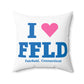 I Heart FFLD Spun Polyester Square Pillow