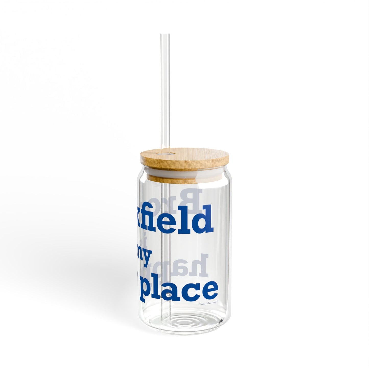 Brookfield Is My Happy Place Sipper Glass, 16oz