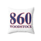 860 Woodstock Red, White & Blue Spun Polyester Square Pillow
