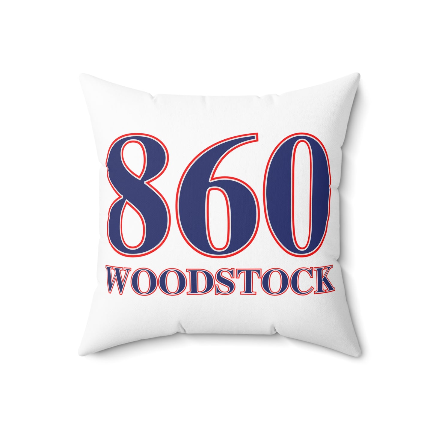 860 Woodstock Red, White & Blue Spun Polyester Square Pillow