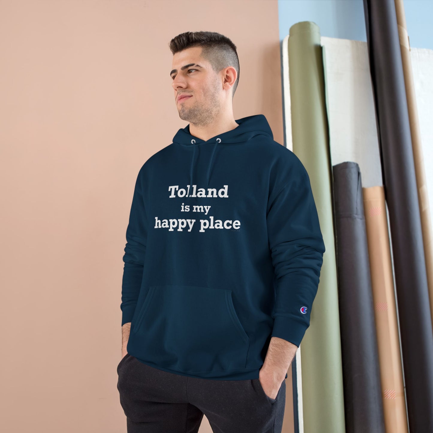 Tolland is My Happy Place Champion Hoodie
