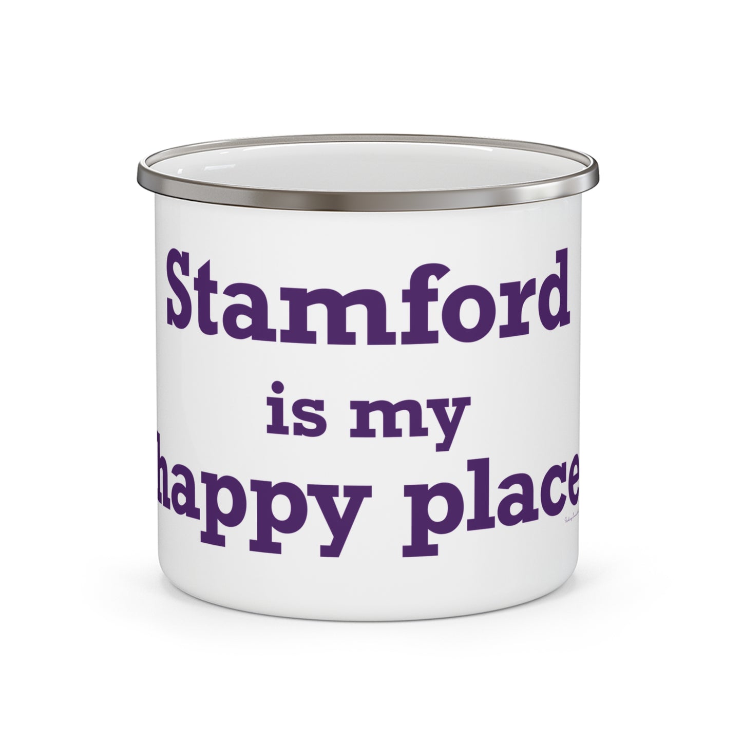 Stamford Is My Happy Place Enamel Camping Mug