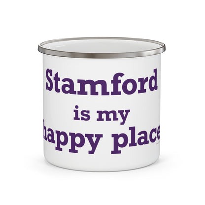 Stamford Is My Happy Place Enamel Camping Mug