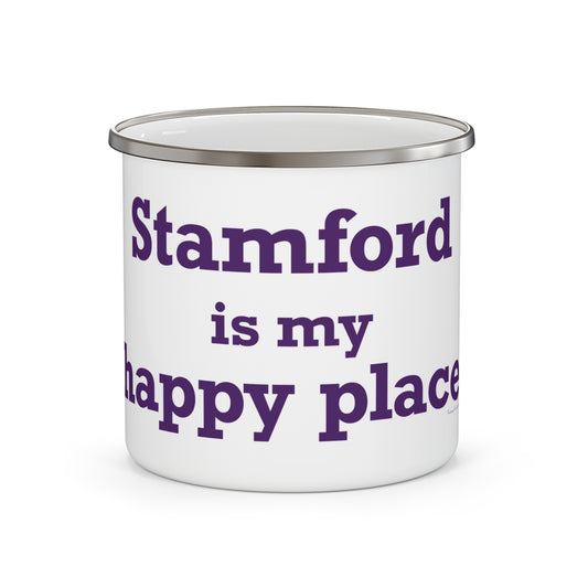 Stamford Is My Happy Place Enamel Camping Mug