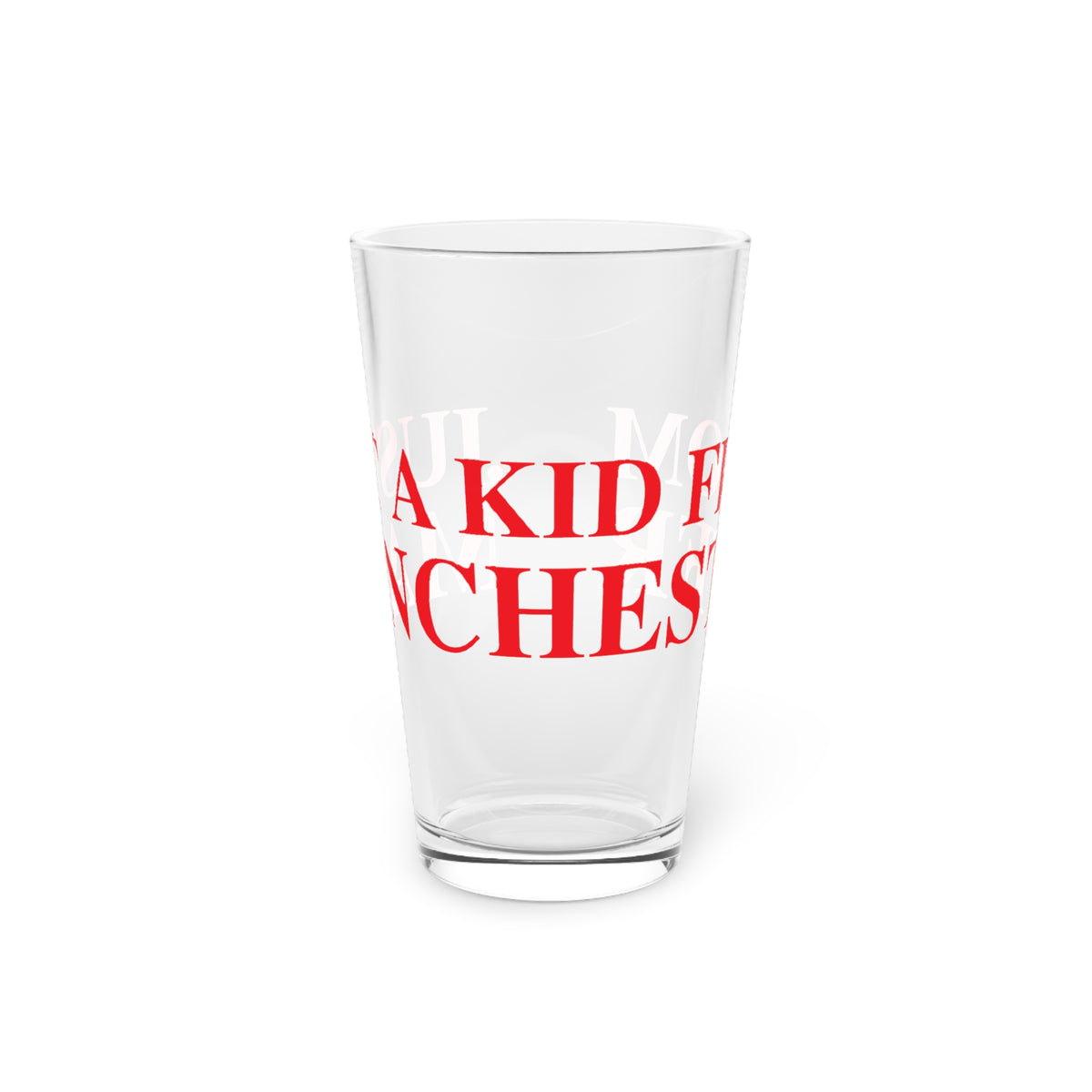 Just a kid from Manchester Pint Glass, 16oz