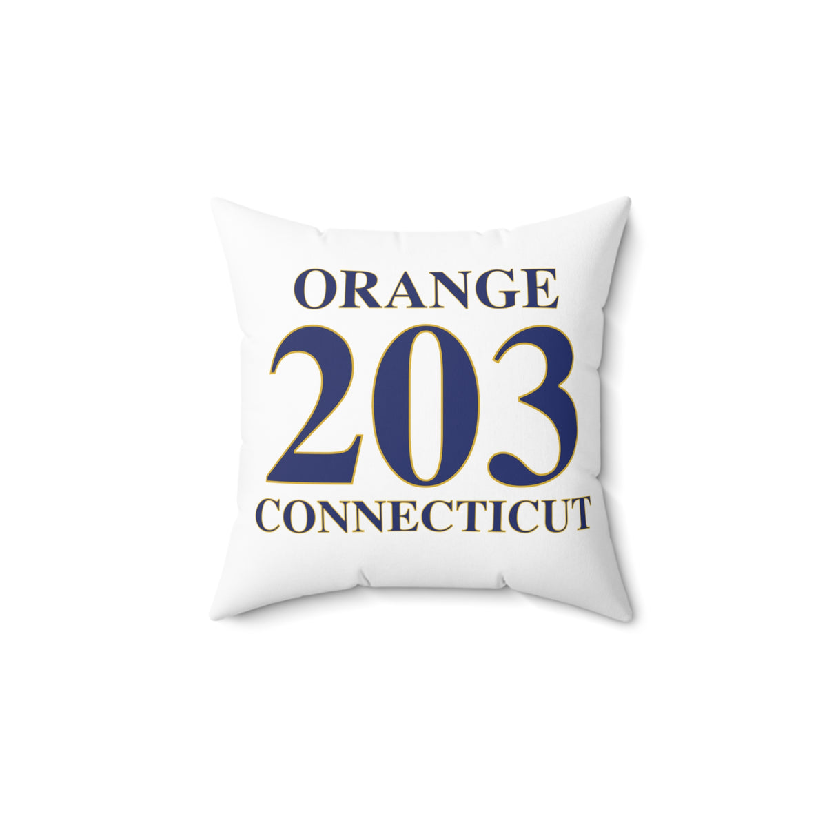 Orange 203 Connecticut Polyester Square Pillow