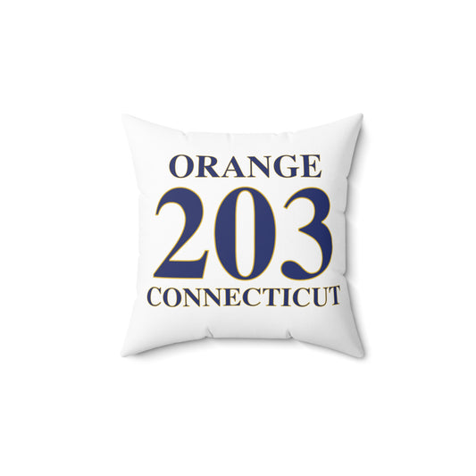Orange 203 Connecticut Polyester Square Pillow