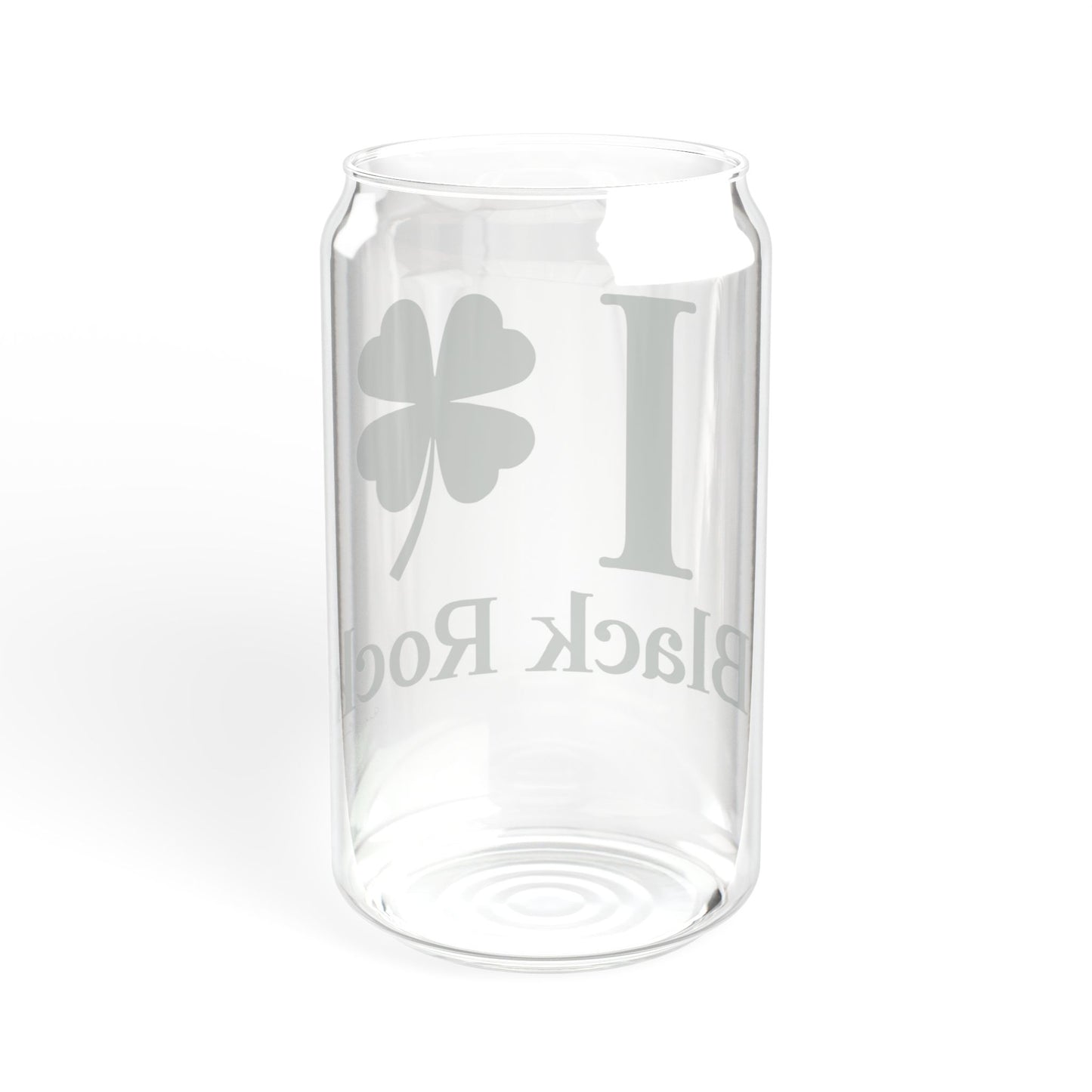 I Clover Black Rock Sipper Glass, 16oz