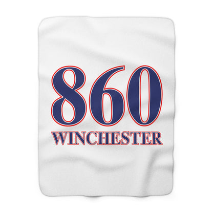 Winchester Red, White & Blue Sherpa Fleece Blanket