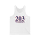 203 Weston Red White & Blue Unisex Jersey Tank Top