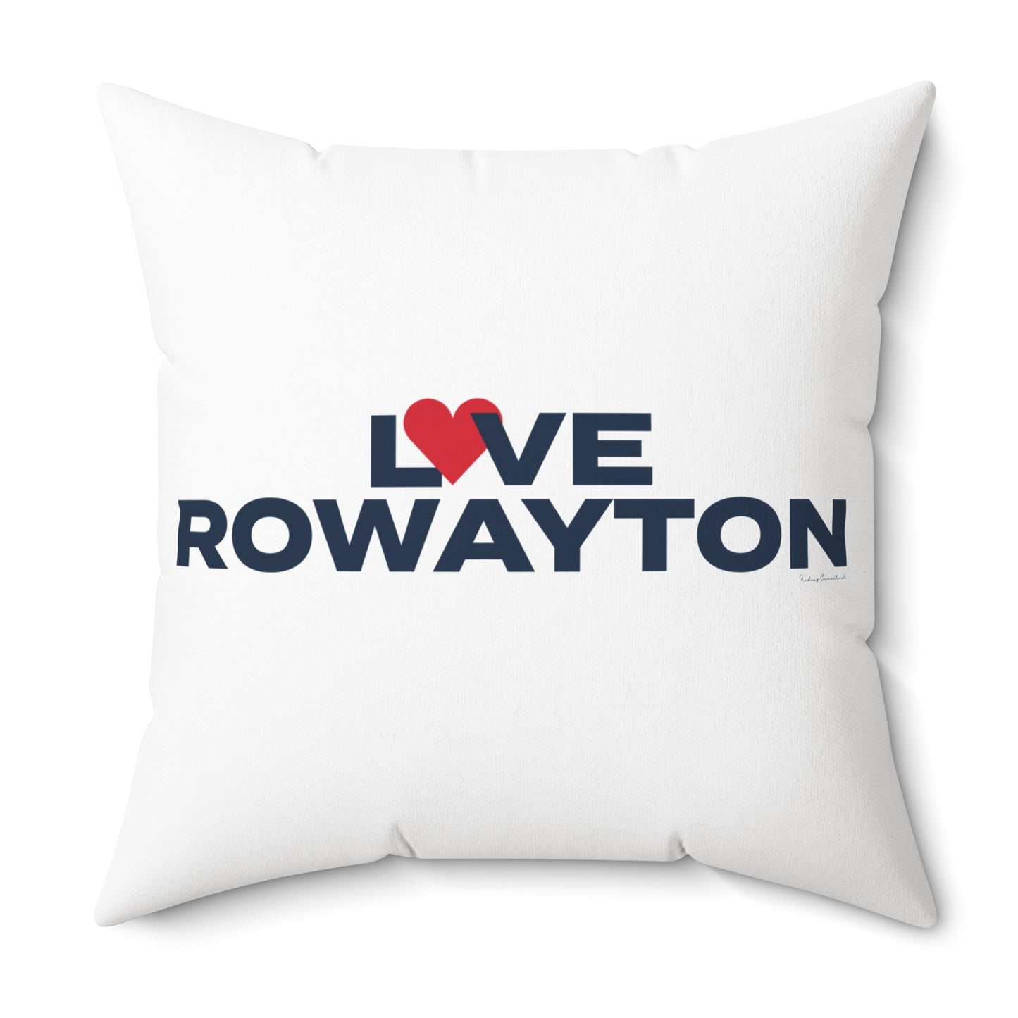 Love Rowayton Spun Polyester Square Pillow