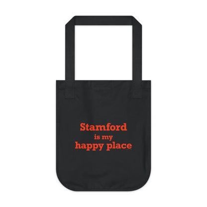 Stamford Is My Happy Place Organic Canvas Tote Bag