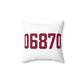 06870 - Greenwich Connecticut Zip Code Spun Polyester Square Pillow