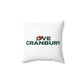Love Cranbury Spun Polyester Square Pillow