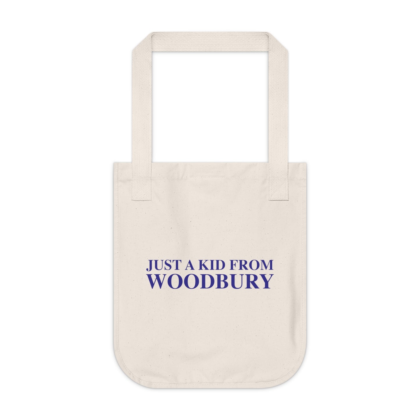 Just a kid from Woodbury Organic Canvas Tote Bag