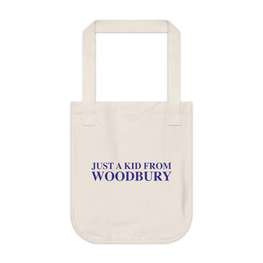 Just a kid from Woodbury Organic Canvas Tote Bag