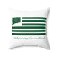 Waterbury Connecticut St. Patrick’s Day Flag Spun Polyester Square Pillow