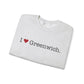 I Heart Greenwich. Unisex Heavy Blend™ Crewneck Sweatshirt