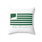 Lisbon Connecticut St. Patrick’s Day Flag Spun Polyester Square Pillow