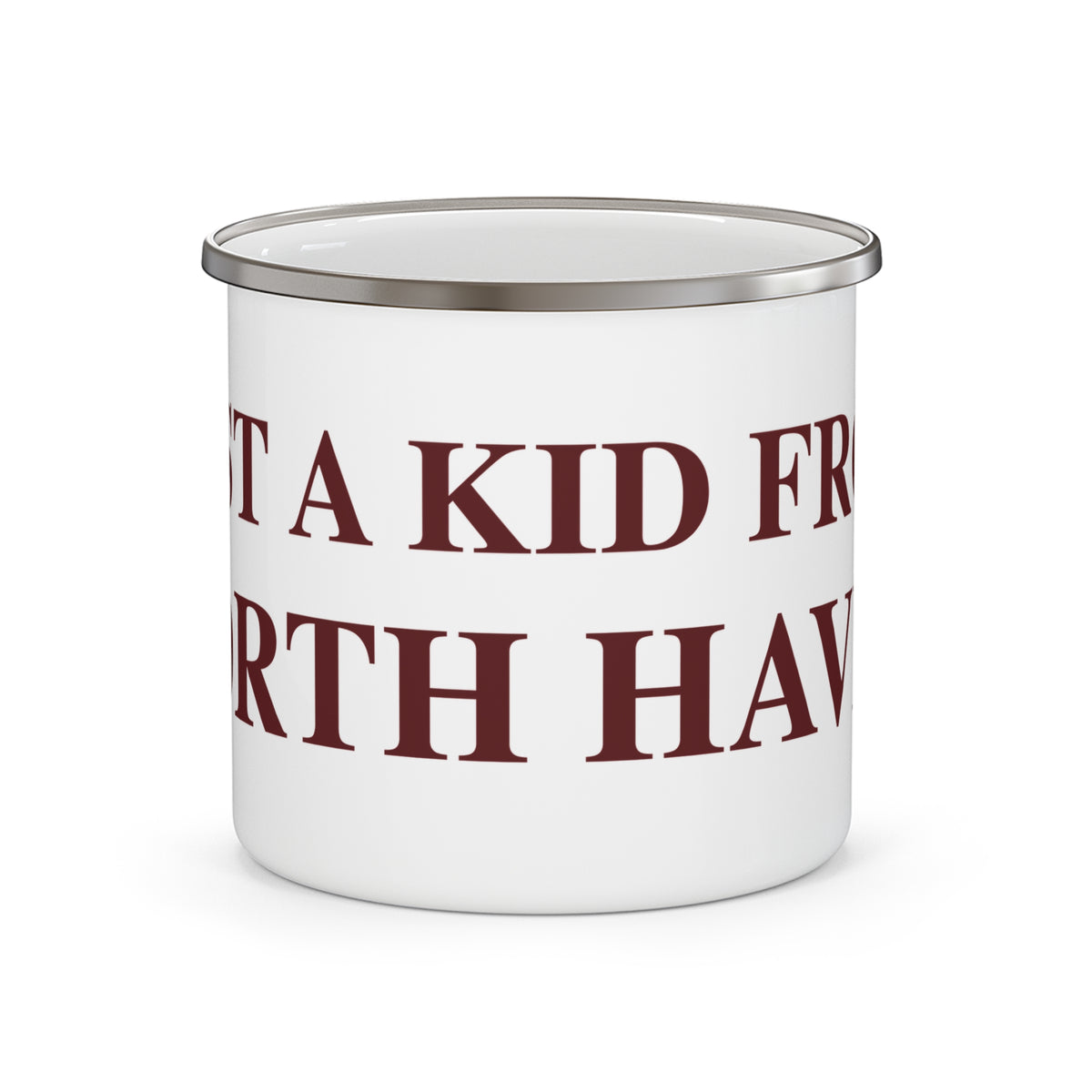 Just a kid from North Haven Enamel Camping Mug