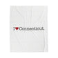 I Heart Connecticut. Velveteen Plush Blanket