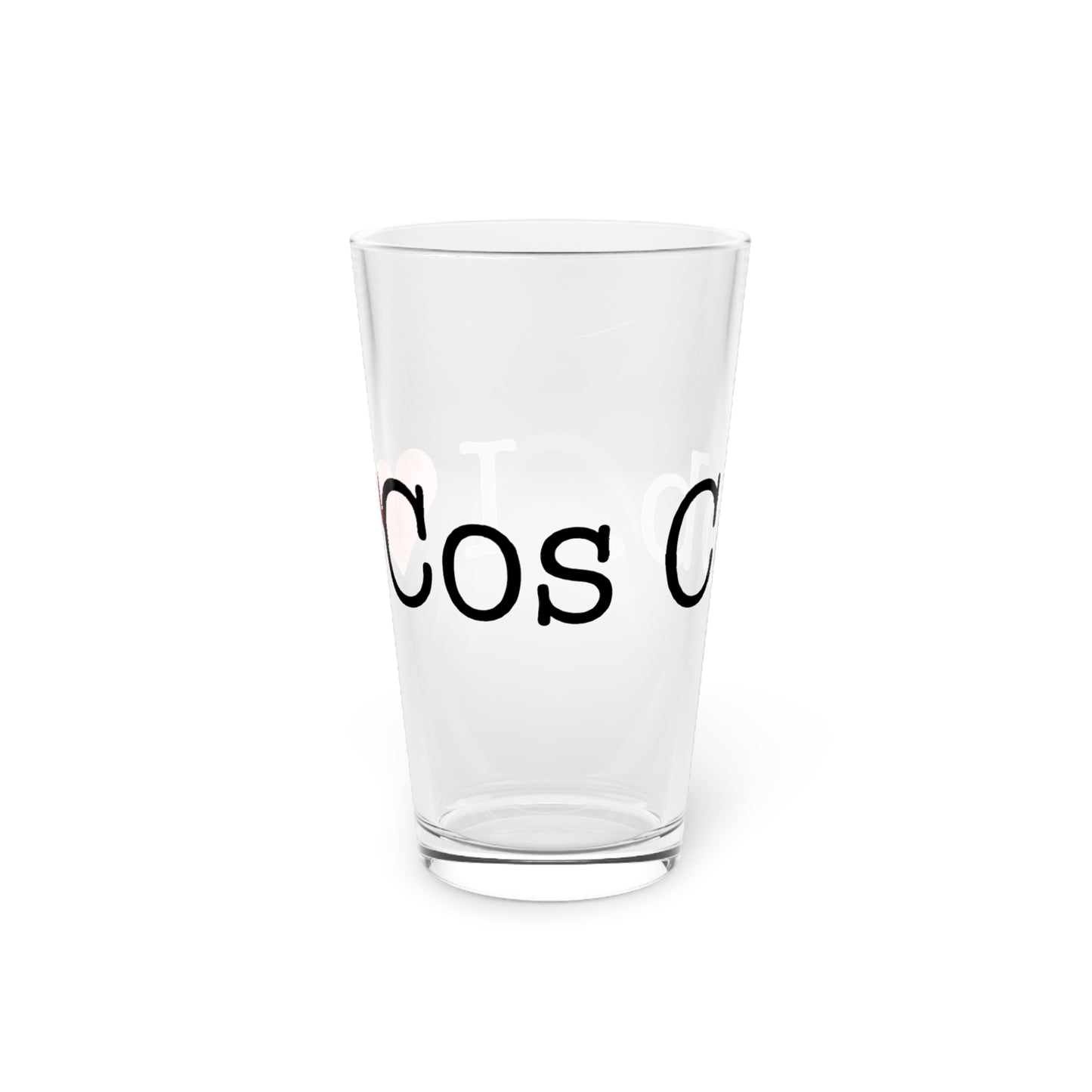 I Heart Cos Cob. Pint Glass, 16oz
