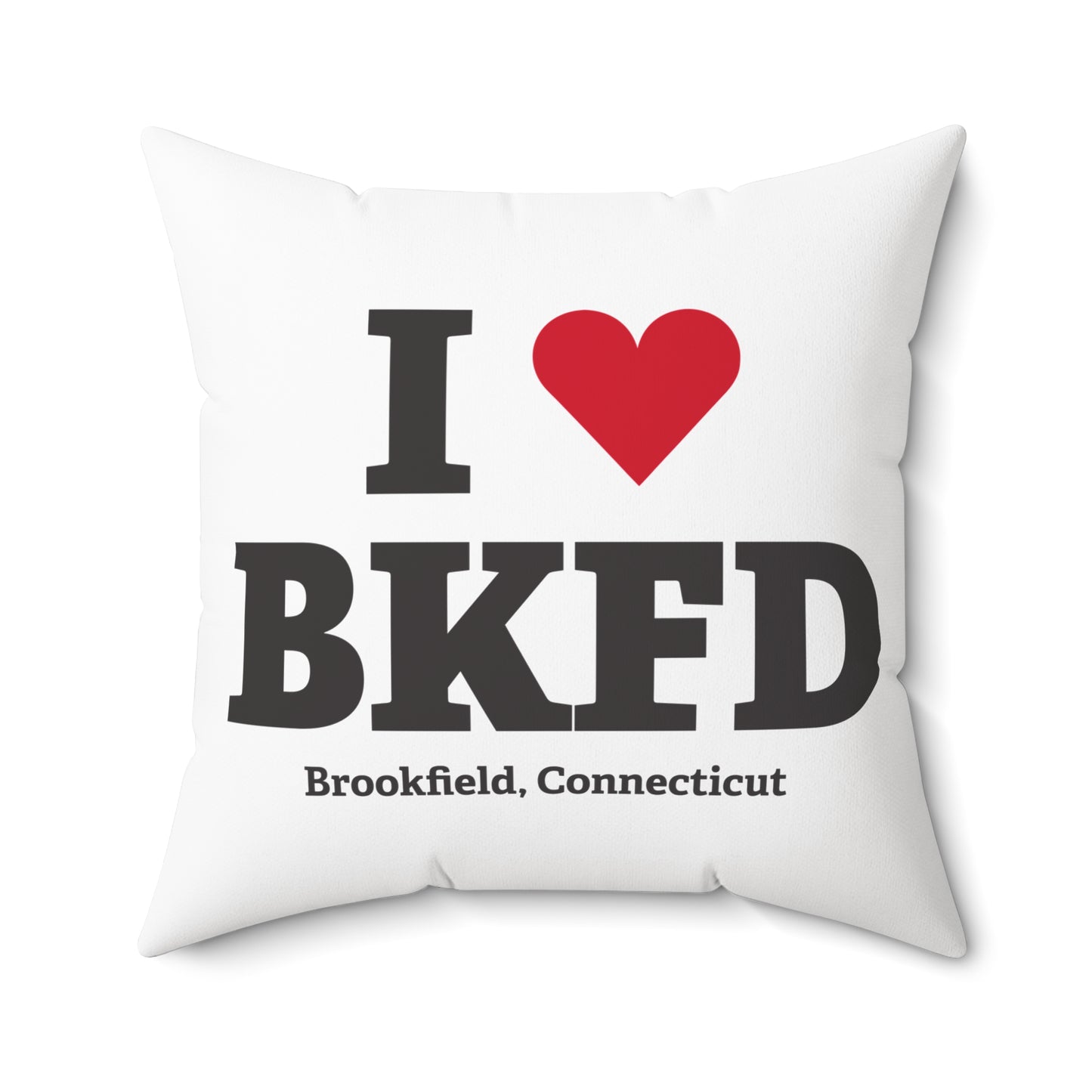 I Heart BKFD Spun Polyester Square Pillow